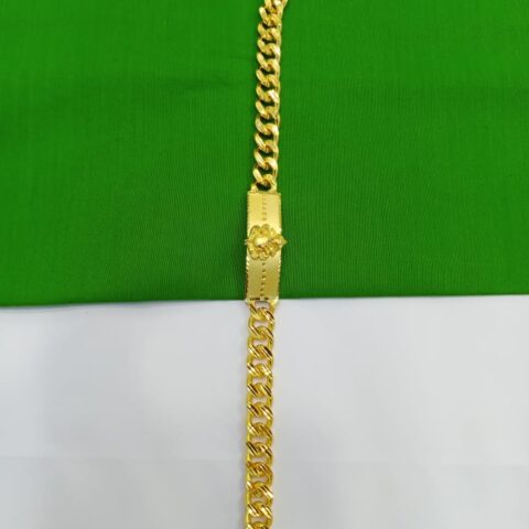 Golden Alloy Men Gold Plated Bracelet 175590